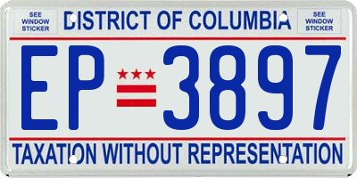 DC license plate EP3897