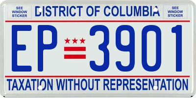 DC license plate EP3901