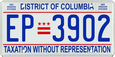 DC license plate EP3902