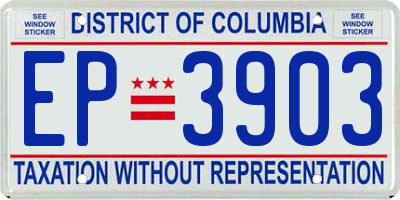 DC license plate EP3903
