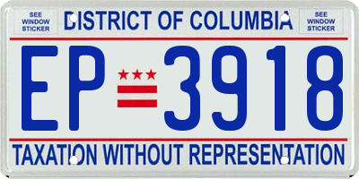 DC license plate EP3918