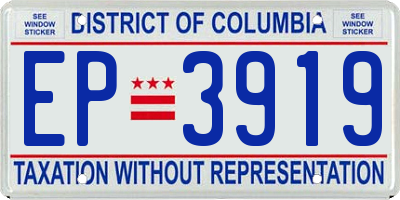 DC license plate EP3919