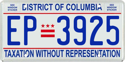 DC license plate EP3925