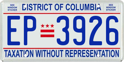 DC license plate EP3926