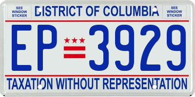 DC license plate EP3929