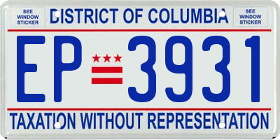 DC license plate EP3931