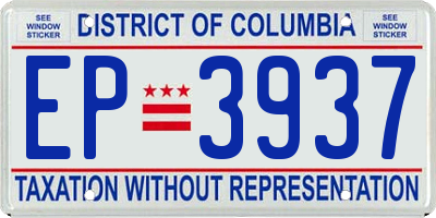 DC license plate EP3937