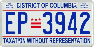 DC license plate EP3942