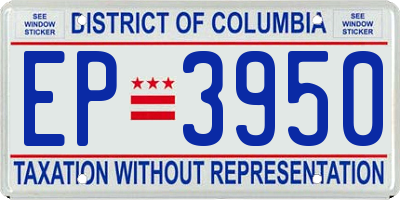 DC license plate EP3950