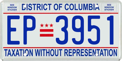 DC license plate EP3951