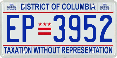 DC license plate EP3952