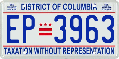 DC license plate EP3963