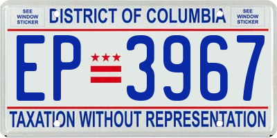 DC license plate EP3967