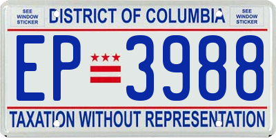 DC license plate EP3988