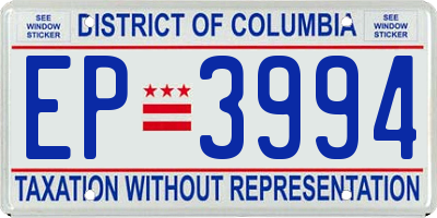 DC license plate EP3994