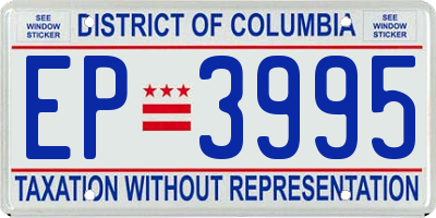 DC license plate EP3995