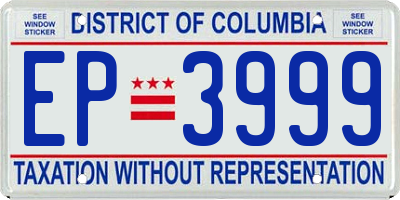 DC license plate EP3999