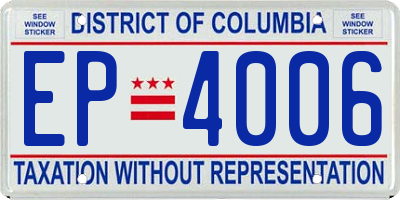 DC license plate EP4006