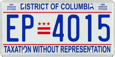 DC license plate EP4015