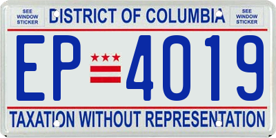 DC license plate EP4019