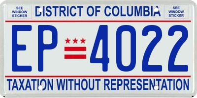 DC license plate EP4022