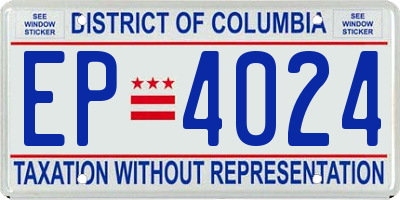 DC license plate EP4024