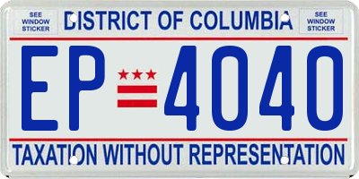 DC license plate EP4040