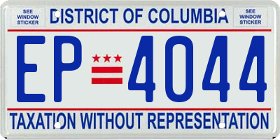 DC license plate EP4044