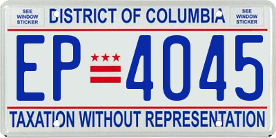 DC license plate EP4045