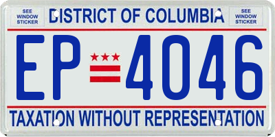 DC license plate EP4046