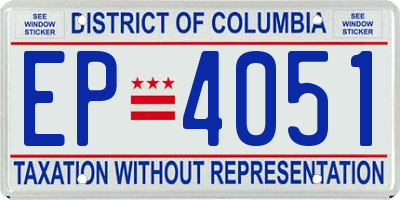 DC license plate EP4051
