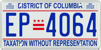 DC license plate EP4064