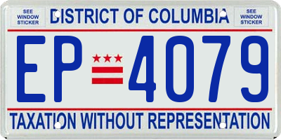 DC license plate EP4079