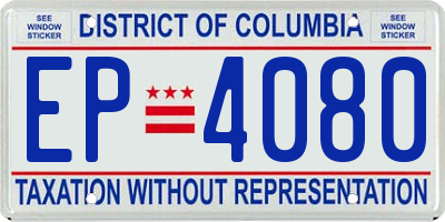 DC license plate EP4080