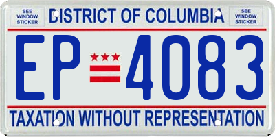 DC license plate EP4083