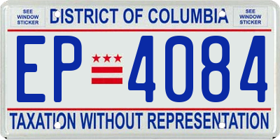 DC license plate EP4084
