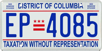 DC license plate EP4085