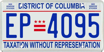 DC license plate EP4095
