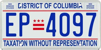DC license plate EP4097