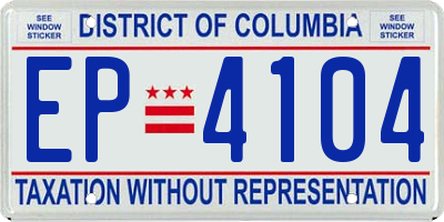 DC license plate EP4104