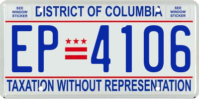 DC license plate EP4106