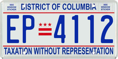 DC license plate EP4112