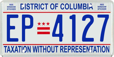 DC license plate EP4127