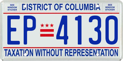 DC license plate EP4130