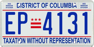 DC license plate EP4131