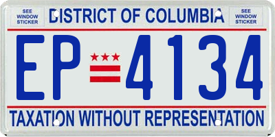 DC license plate EP4134