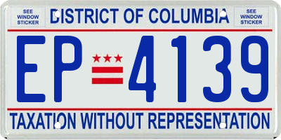 DC license plate EP4139