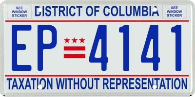 DC license plate EP4141