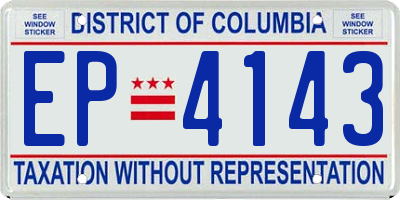 DC license plate EP4143