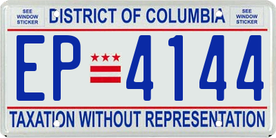 DC license plate EP4144